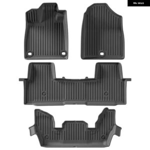 トランク マット ホンダ パイロット 2023 TPEフロアマット 全ウェザー型 防水 滑り止め リア トランク マット カーゴライナー 汚れ防止 パッド - TPE Floor Mat