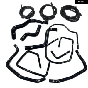 シリコン ラジエーター クーラントヒーターホースフィット+バキュームホースキット マツダ RX8 RX-8 13B-MSP 2003-2008 - K8-017-004-V Black