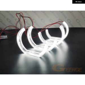 BMW E46 コンバーチブル クーペ プレ LCI 2001 2002 2003 キセノン ヘッドライト 超高輝度 DTM スタイル LED エンジェルアイ ハローリング デイライト - DTM M4 Style