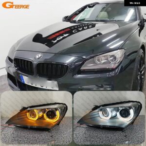 BMW 6シリーズ F12 F13 F06 M6 2010 2010 2012-15 超高輝度クリスタル DTM M4 スタイル LEDエンジェルアイキット ハローリング - White non relay wire