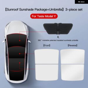 テスラ モデル3 Y 2021-2024 アップグレード アイスクロスバックルサンシェード ガラスルーフサンシェード フロントリア サンルーフ スカイライト - ModelY white 5pcs