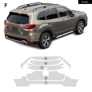 8.5ミル スバル フォレスター 2019-21 ペイントプロテクションフィルム クリアブラ PPF 傷防止 プレカット カーボディフィルムカバー - rear trunk film