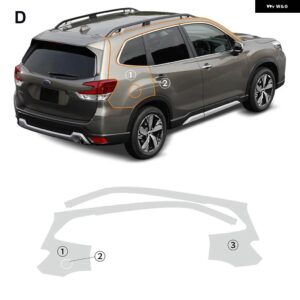 8.5ミル スバル フォレスター 2019-21 ペイントプロテクションフィルム クリアブラ PPF 傷防止 プレカット カーボディフィルムカバー - side rear film