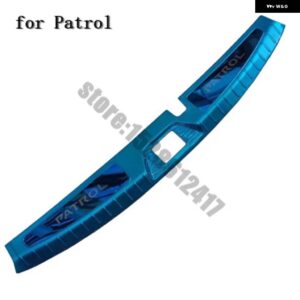 カーアクセサリー ステンレス リア バンパー プロテクター シル トランク トレッドプレート トリム 日産 パトロール Y62 2012-2018 カー スタイリング - 2