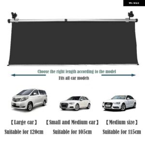 フロントウィンドウサンシェード 格納式断熱ローラー ブラインド 車用サンシェード カバー 室内 フロントガラス サンシェード プライバシーカーテン - Medium car- 115cm