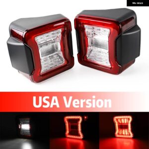 ジープ ラングラー JK 2007-2017 LED テールライト リバースブレーキ ランニングランプ リア DRL 2個 - Clear USA Version