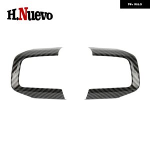 カーアクセサリー ABS 車内 ステアリングホイール トリム カバー ステッカー MINI COOPER E SE J01 EV J05 ACEMAN U25 COUNTRYMAN 2個 - Carbon fiber pattern