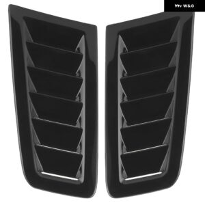 2個 汎用 ボンネット エアベント エンジン フード車 外装 パーツ フォーカス RS MK2 スタイル - black