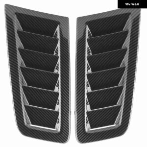 2個 汎用 ボンネット エアベント エンジン フード車 外装 パーツ フォーカス RS MK2 スタイル - Carbon fibre