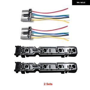 1/2個 リアライトランプ バルブ ホルダー ソケット + 配線 ハーネス フォード トランジット MK7 2006-2014 1681537 6C1113N004AB - 2 sets