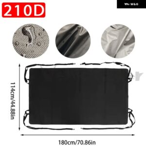 210D/420D 防水 RV リアバーンドアオーニングカバー ブラック リアバーンドアオーニングカバー サンシェード フォルクスワーゲン T5 - 210D