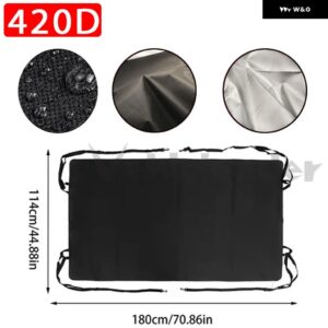 210D/420D 防水 RV リアバーンドアオーニングカバー ブラック リアバーンドアオーニングカバー サンシェード フォルクスワーゲン T5 - 420D