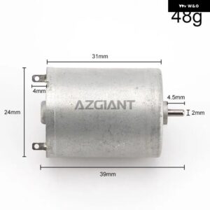 12V-24V RF-370CB-11510 軸長13.2MM 金属 ブラシアイアン製DCモーター - short motor