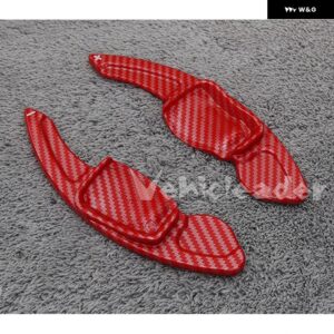 2個 車用 ステアリングホイール パドル 延長 シフター VW ゴルフ 5 6 MK6 GTI R ジェッタ MK5 パサート B6 B7 CC ポロ シャラン ティグアン トゥアレグ - Carbon Red