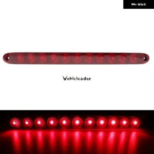12V 15インチ 11 LED ライトバー 密閉型 ストップターン テール ブレーキライト サードサード ブレーキライト トラック トレーラーマーカーIDバー 防水 - 1pc Red