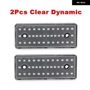 2X/6X サイド マーカーライト ウィンカーライト ダイナミック LED アンバー リピーター パネル ランプ VW LT 1995-2005 ベンツ スプリンター 1995-2006 - 2Pcs Clear Dynamic
