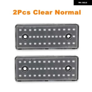 2X/6X サイド マーカーライト ウィンカーライト ダイナミック LED アンバー リピーター パネル ランプ VW LT 1995-2005 ベンツ スプリンター 1995-2006 - 2Pcs Clear Steady