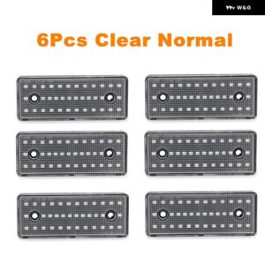 2X/6X サイド マーカーライト ウィンカーライト ダイナミック LED アンバー リピーター パネル ランプ VW LT 1995-2005 ベンツ スプリンター 1995-2006 - 6Pcs Clear Steady