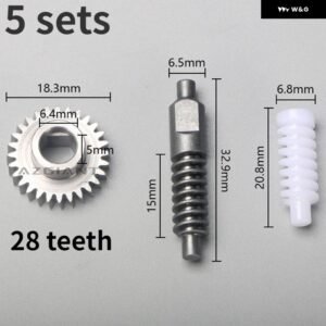28T レクサス LM300 RX200 RX350 RX450 RC350 ES200 ES250 ES300 ES350 UX200 UX260 NX200 NX260 車用サイドミラー モーターギア - 5 sets gear assembly