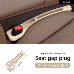 2PCS カーシート隙間 収納 漏れ防止 シーリングストリップ メルセデスベンツ CLA 2013 2014-2024 車内アクセサリー - Beige