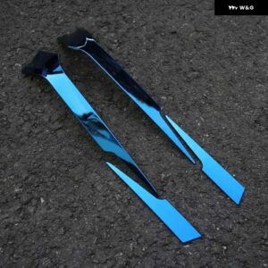 2個 ステンレス 車用バックミラー トリム バックミラー カバー ステッカー シボレー エクイノックス 2017-2024 アクセサリー - blue