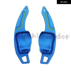 2X 車用 ステアリングホイール シフト パドル シフター VW ゴルフ 6 MK6 R20 R36 GTI ジェッタ MK5 パサート B6 B7 CC ポロ エクステンション シフター - Blue
