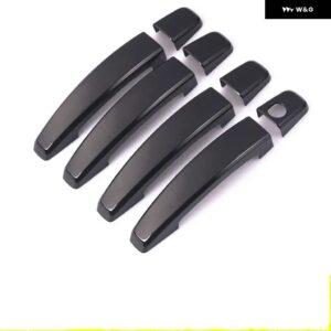 2007-2011 シボレー アベオ LS LI セダン T250 クロームブラック カー ドアハンドル カバー トリム ステッカー スタイリング アクセサリー - black