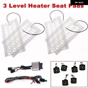 12V 汎用 2座席4 パッド 3レベルスイッチカーボン車 トラック 加熱ヒーターシート パッド 冬用ウォーマーシートカバー - Alloy Wire Kit