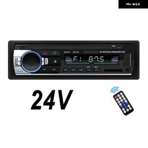 12/24V 60W 車用 MP3 プレーヤー ステレオ BLUETOOTH オーディオ ラジオ 車 トラック USB BLUETOOTH ハンズフリー通話 車用 USB カード挿入 MP3 ラジオ - 24V
