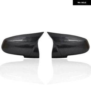 2個 バックミラー カバー キャップ カーボンブラック BMW シリーズ 1 2 3 4 X M 220I 328I 420I F20 F21 F22 F23 F30 F32 F33 F36 X1 - Carbon fiber pattern