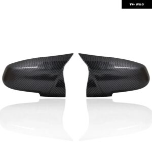 2ピース バックミラー カバー キャップ カーボンブラック BMW シリーズ 1 2 3 4 X M 320I 328I F20 F30 F31 F32 F36 2012 - Carbon fiber pattern