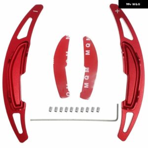 2個 車用 ステアリングホイール シフト パドル シフター エクステンション BMW M2 M3 M4 M5 X5M X6M F87 F85 F86 F80 F82 F83 F10 M6 F12 - Red