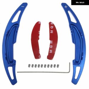 2個 車用 ステアリングホイール シフト パドル シフター エクステンション BMW M2 M3 M4 M5 X5M X6M F87 F85 F86 F80 F82 F83 F10 M6 F12 - Blue