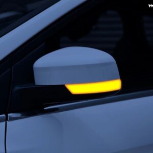 2PCS ダイナミックウィンカー LED サイドミラー インジケーター ブリンカー リピーターライト フォード フォーカス 2 MK2 フォーカス 3 MK3 モンデオ MK4 EU - Yellow