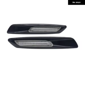 2X LED フェンダー サイド マーカーライト ウィンカーランプ ブレードシェイプ ブラックシェル 12V BMW E60 E61 E39 E81 E82 E87 E90 E91 E92 E93 - C style