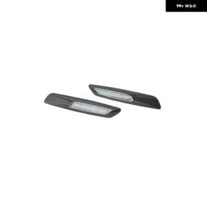 2X LED フェンダー サイド マーカーライト ウィンカーランプ ブレードシェイプ ブラックシェル 12V BMW E60 E61 E39 E81 E82 E87 E90 E91 E92 E93 - E style