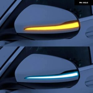 2個 ダイナミックウィンカー メルセデスベンツ CES GLC W205 X253 W213 W222 V クラス W447 LEDウィンカーライトサイドミラー インジケーター - Blue-Yellow