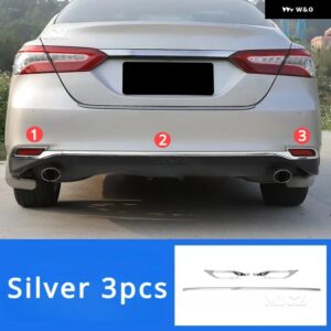 トヨタ カムリ XV70 70 LE XLE 2018-2020 - 23 車用 リアボトム バンパー トリム カバー テールゲートモールディングストリップアクセサリー - A 3pcs