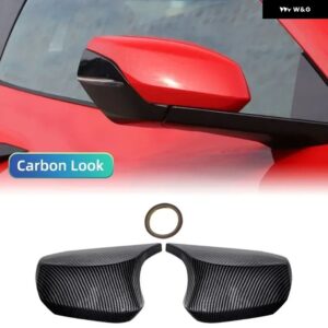 シボレー コルベット C8 Z51 Z06 2020-2023 車用 バックミラー サイドミラー カバー ウィングキャップ ステッカー 外装 ドア リアビューケース トリム - Carbon Look