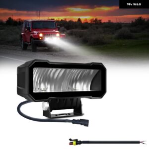 5インチ ライトバー ハイビーム ヘッドライト 車用 スクエア LED フラッドライト LED バー 12V LED ライト 作業灯 24V オフロード ATV 4X4 LED - 1pc