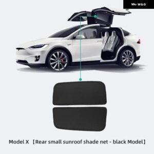 テスラ モデルX 2023 スカイライト ブラインド シェーディングネット カーアクセサリー ガラスルーフ スカイライトサンシェード UVカット サンシェード - MX-GA33L-B