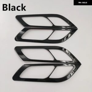 プジョー 508 2011-2017 内装 ドアハンドル カバー トリム インテリア ドアウィンドウリフトスイッチカバー カーアクセサリー 4個 - black 4pcs