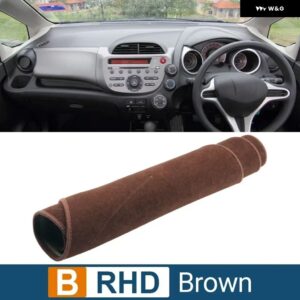 ホンダ ジャズ MK2 2008 - 13 GE6 GE7 GE8 GE9 車用 ダッシュボード カバー サンシェード 滑り止めマット パッド アクセサリー - B RHD Brown