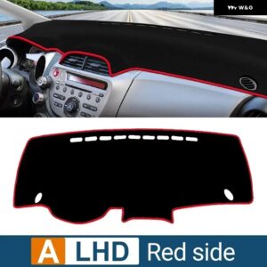 ホンダ ジャズ MK2 2008 - 13 GE6 GE7 GE8 GE9 車用 ダッシュボード カバー サンシェード 滑り止めマット パッド アクセサリー - A LHD Red side