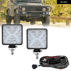 4インチ LEDワークバー ヘッドライト ビームラウンドDRLスポットライト12V 24V車デイ運転ボートATV車 トラック オフロード4X4 - X-type C white