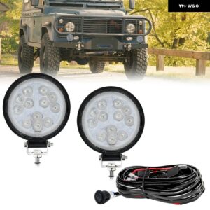 4インチ LEDワークバー ヘッドライト ビームラウンドDRLスポットライト12V 24V車デイ運転ボートATV車 トラック オフロード4X4 - Y-type A white