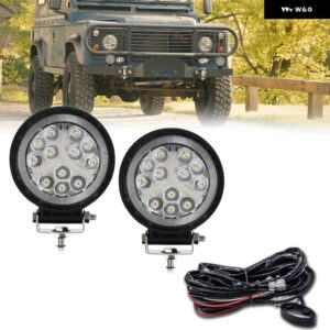 4インチ LEDワークバー ヘッドライト ビームラウンドDRLスポットライト12V 24V車デイ運転ボートATV車 トラック オフロード4X4 - Y-type B DRL