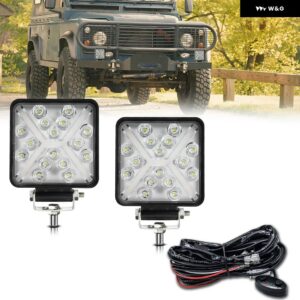 4インチ LEDワークバー ヘッドライト ビームラウンドDRLスポットライト12V 24V車デイ運転ボートATV車 トラック オフロード4X4 - X-type D DRL