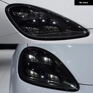 ポルシェ カイエン S GTS クーペ 2018 - 21 ヘッドランプ カバー 車 ヘッドライト レンズ シェル - right