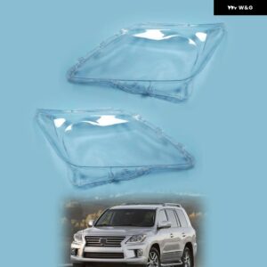 レクサス LX570 2012 - 15 車用 フロント ヘッドライト ヘッドランプ ク リアランプ シェード ランプシェル カバー レンズ - A Pair